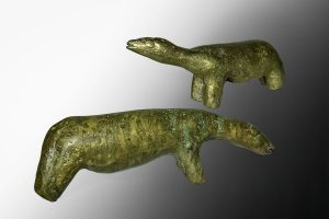 Deux bêtes en bronze par Philippe Marchenay